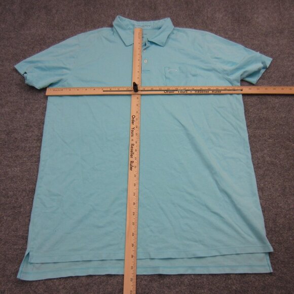 B Draddy Polo Shirt Mens 2XL Sky Blue Pima Cotton Golf Performance XXL - Picture 8 of 10